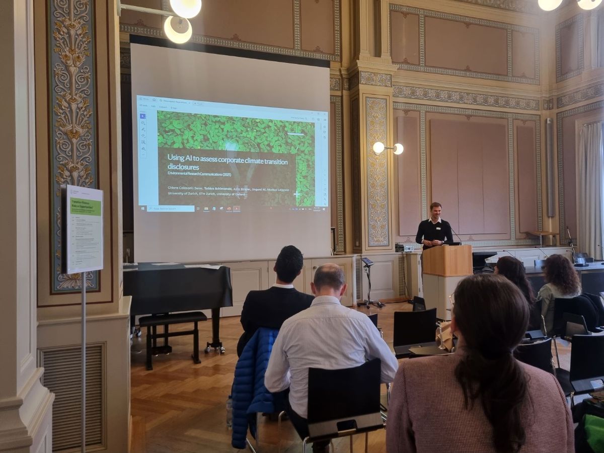 Recent Insights from Academia: Using AI to assess corporate climate transition disclosures by Tobias Schimanski, University of Zurich, ETH and University of Oxford